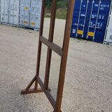Paravent - partition en teck birman ancien / 4 panneaux miroirs recto-verso