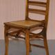Chaise pliante militaire rare circa 1890 en fruitwood massif avec ferrure en laiton
