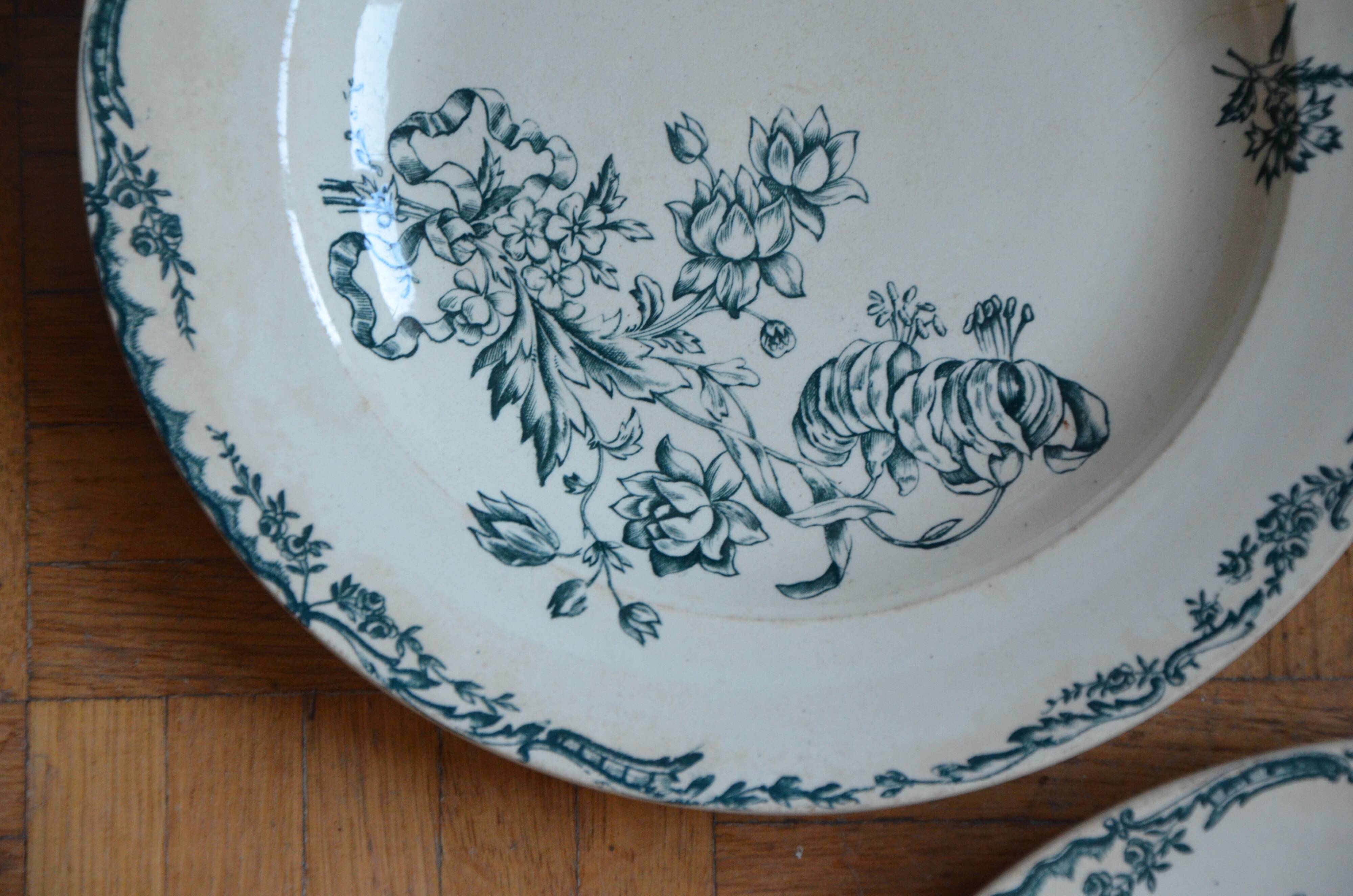 Lot 6 plates old creves Saxony