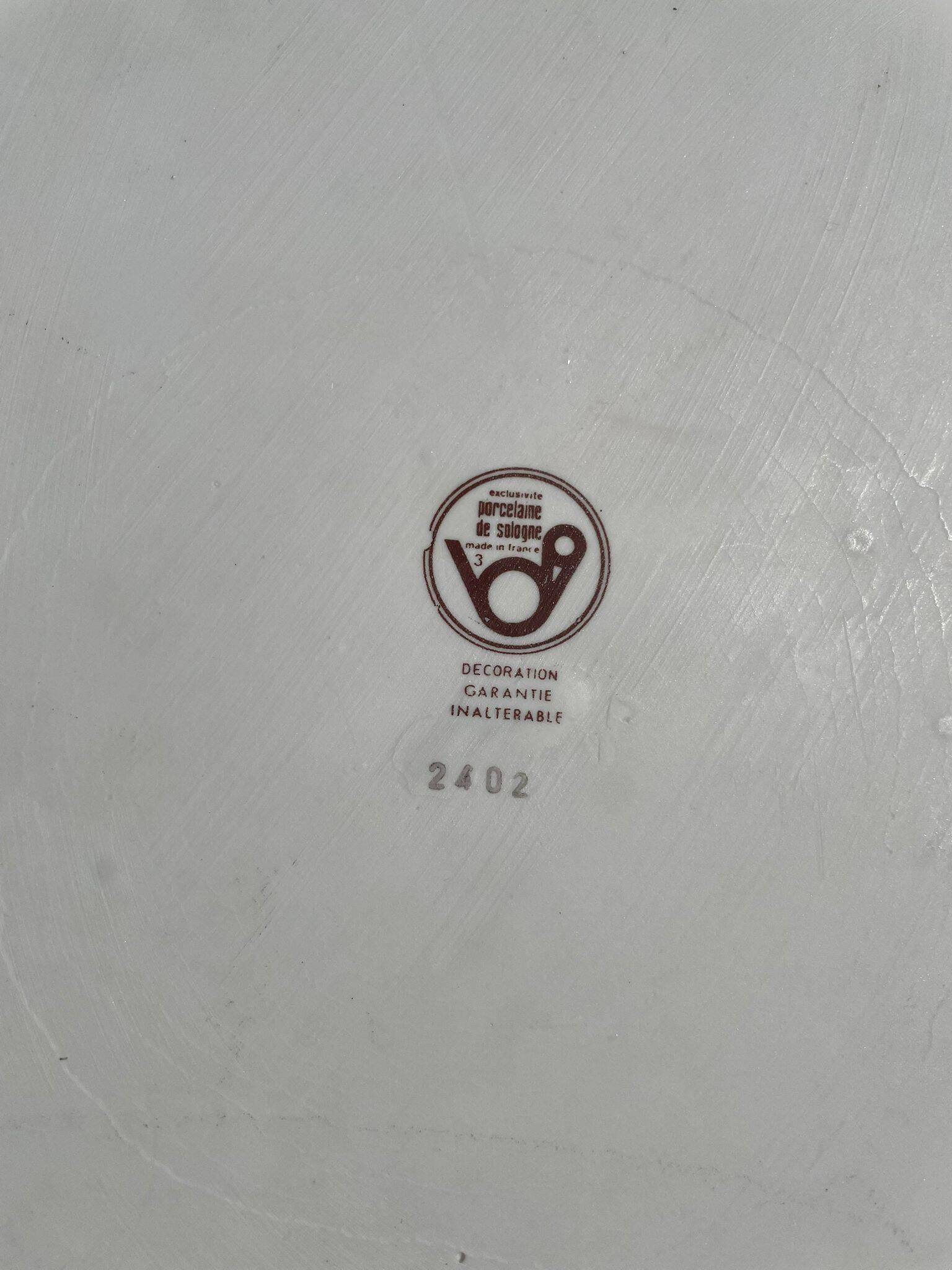 Large porcelain platter from Sologne