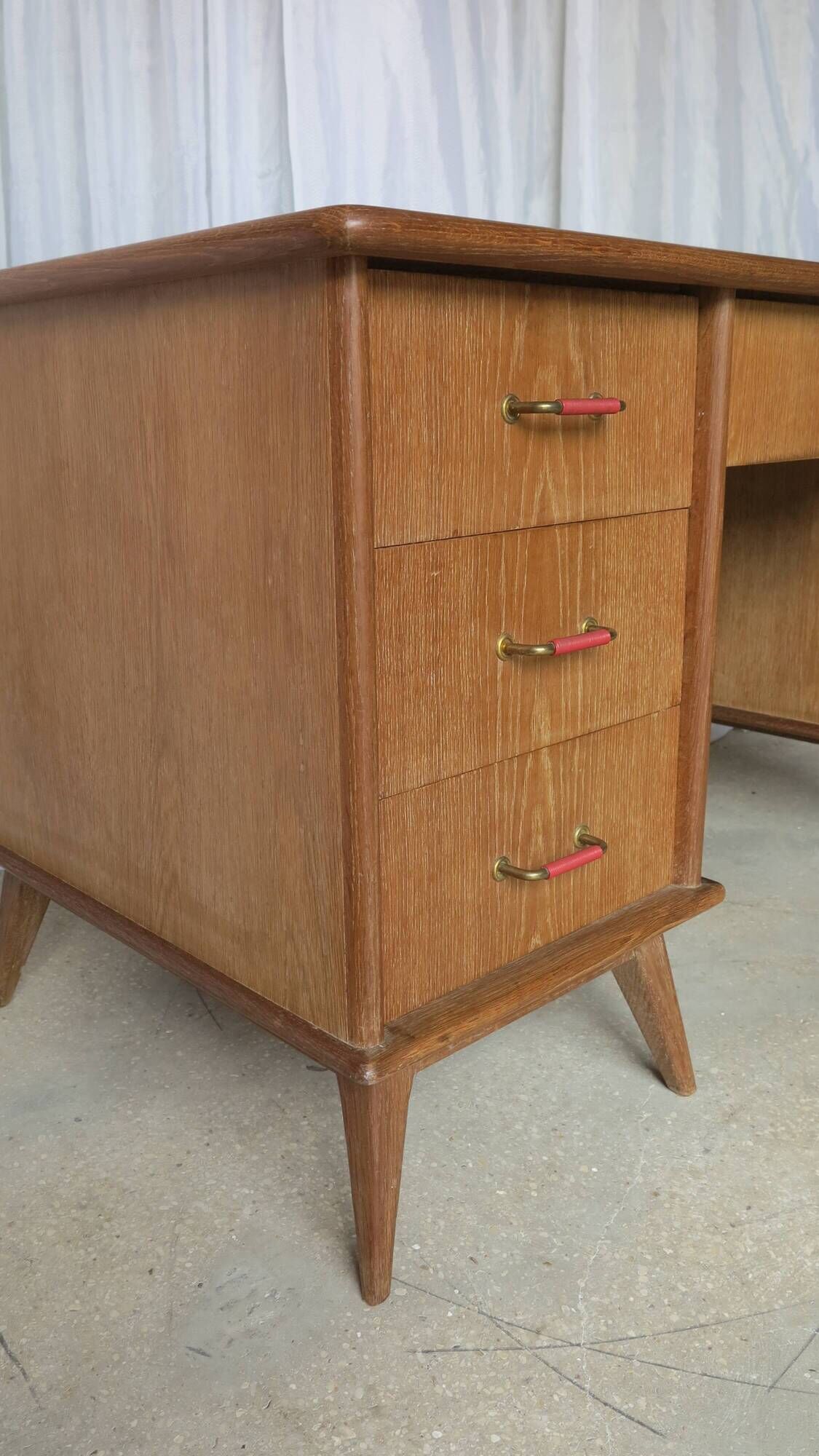 Minister's desk 1960s light oak