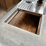Solid oak bar counter