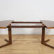 Table à manger ronde en teck extensible des années 1960, Danemark