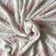 Pink and white crochet single bedspread 135X210 cm