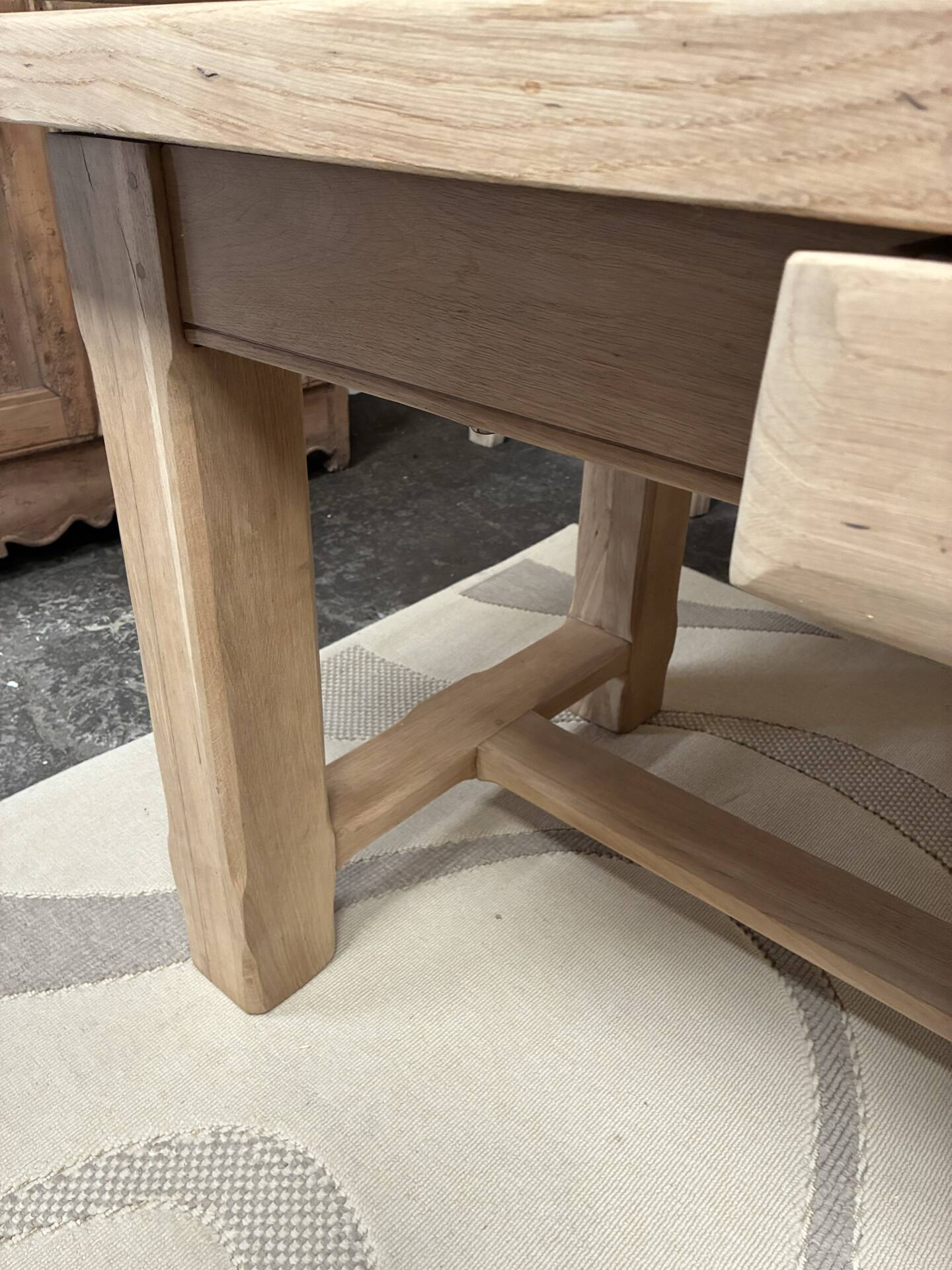 Solid oak farmhouse table