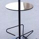 Laqué Steel and Smoked Glass Side Table, Italy, 1980s