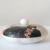 Hand-painted art deco round box