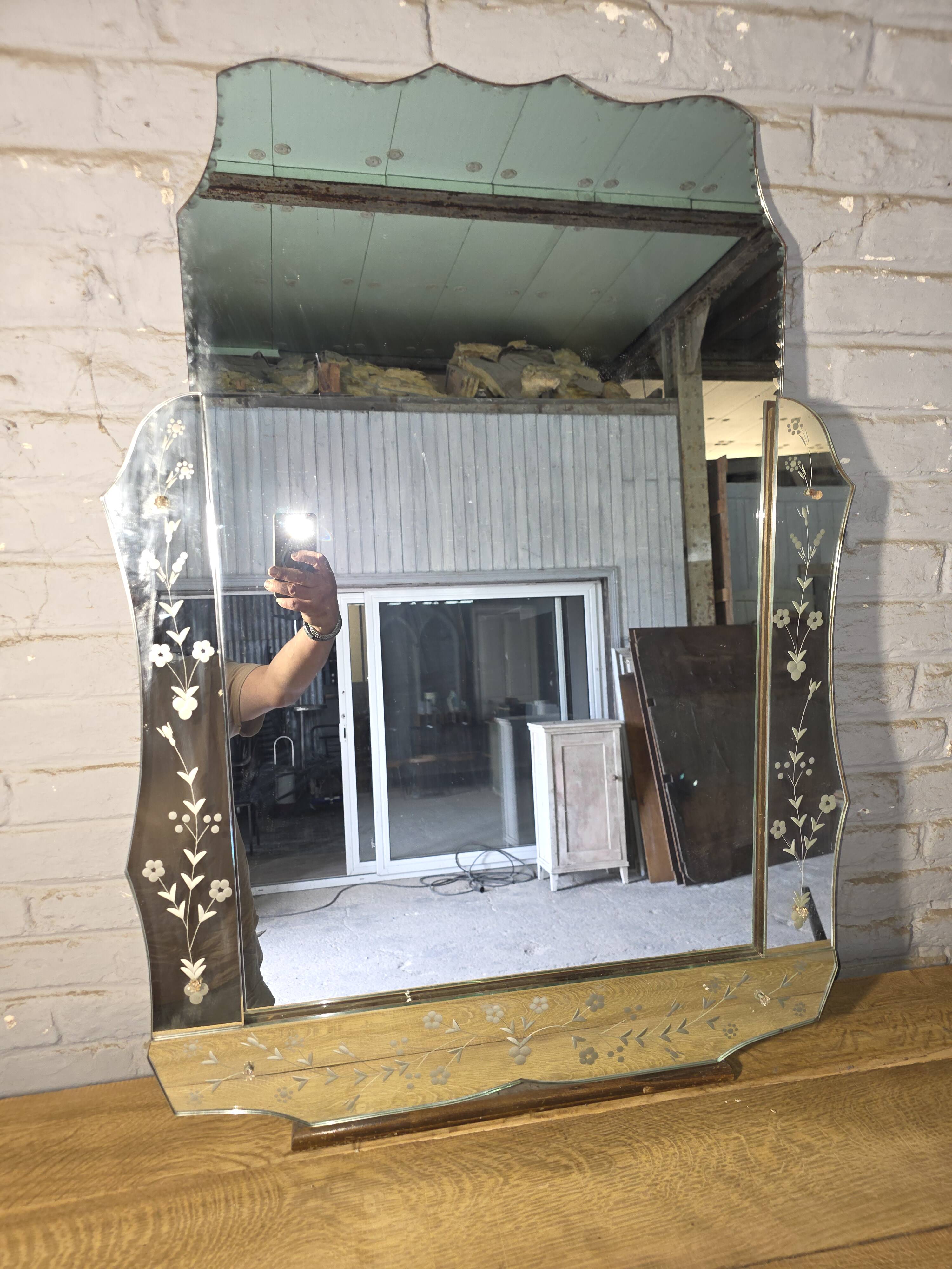 Venetian mirror Art Deco 1930s/40s
