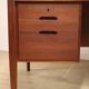 Vintage desk by Wilhelm Renz in double-sided teak, 1960s