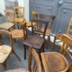 Set of 15 vintage curved wood coffee bistro chairs