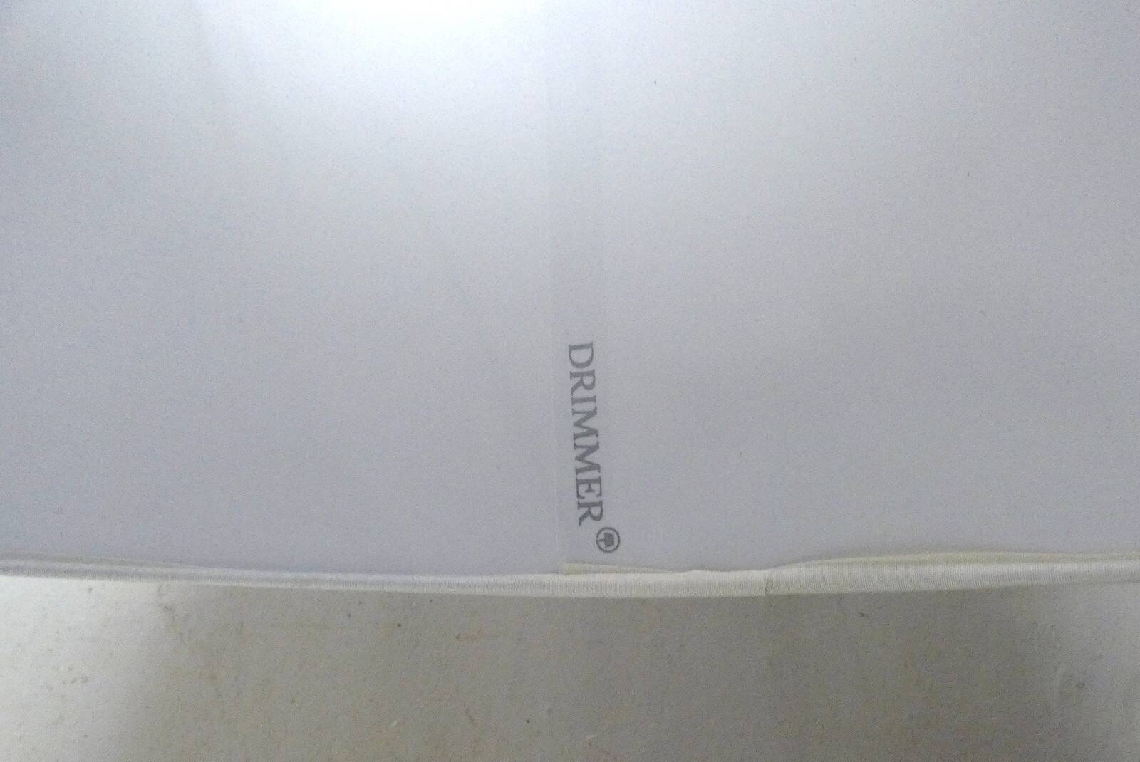 Vintage Space Age lamp with silver chrome metal ball base and DRIMMER H lampshade