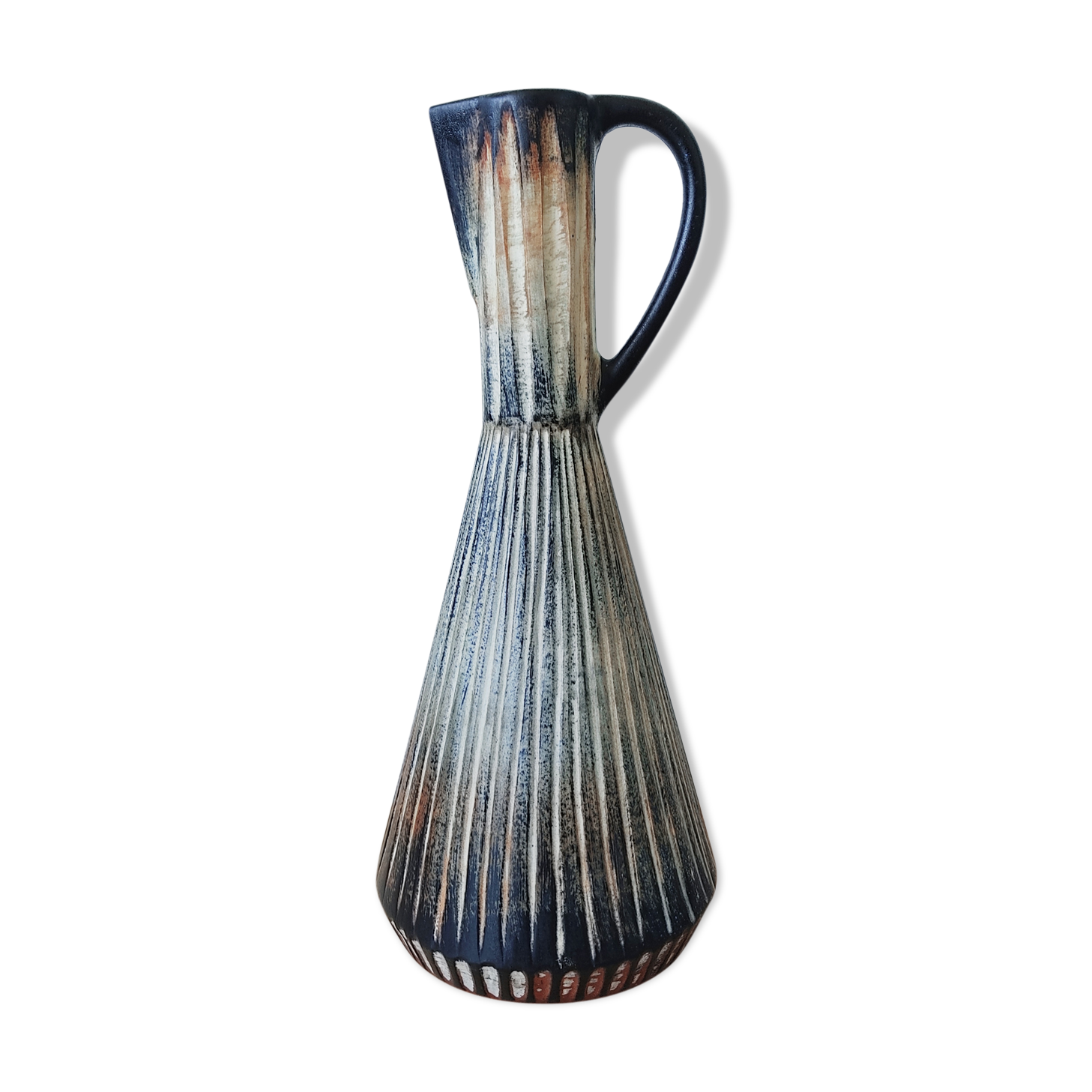 Ceramic vase Coceram unique piece signed Feron