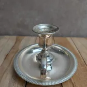 Silver-plated hand candlestick – Rat of the cellar – Vintage