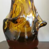 Vase vintage de la verrerie de Zabkowice Steelworks, Pologne, Années 70