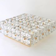 Large faceted crystal ceiling light by Kinkeldey, Germany, 1970s.