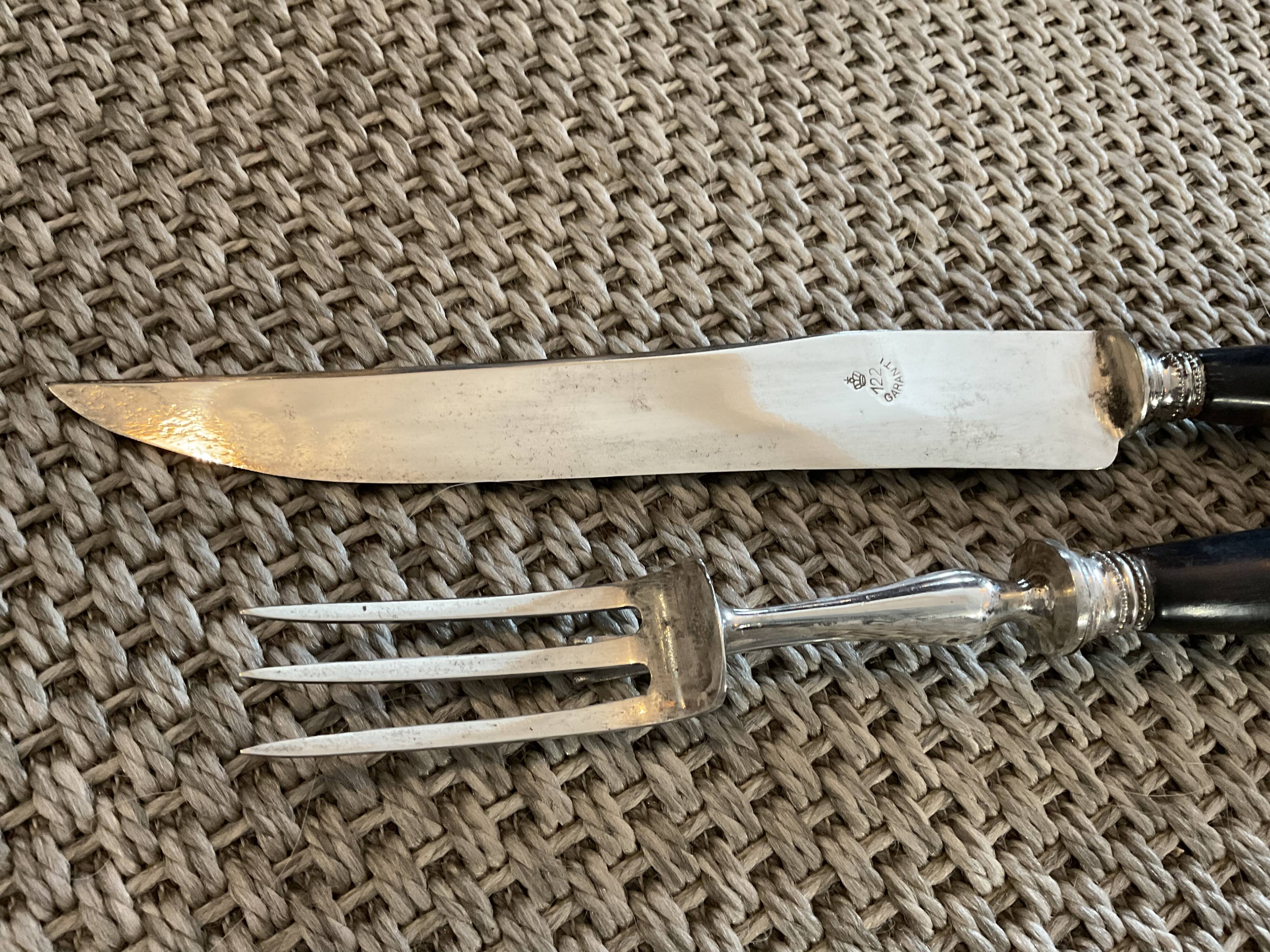 Service cutlery.silver metal