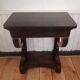 Consoles pair restoration in mahogany and black granite