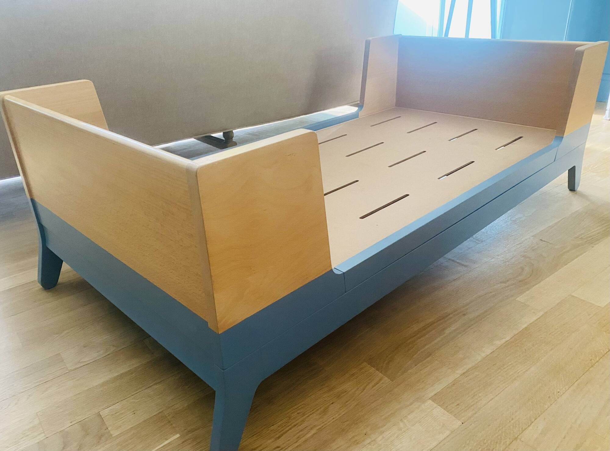 Coloured wooden child's bed in perfect condition