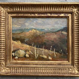 Tableau - Paysage - style post impressionnisme - bel encadrement