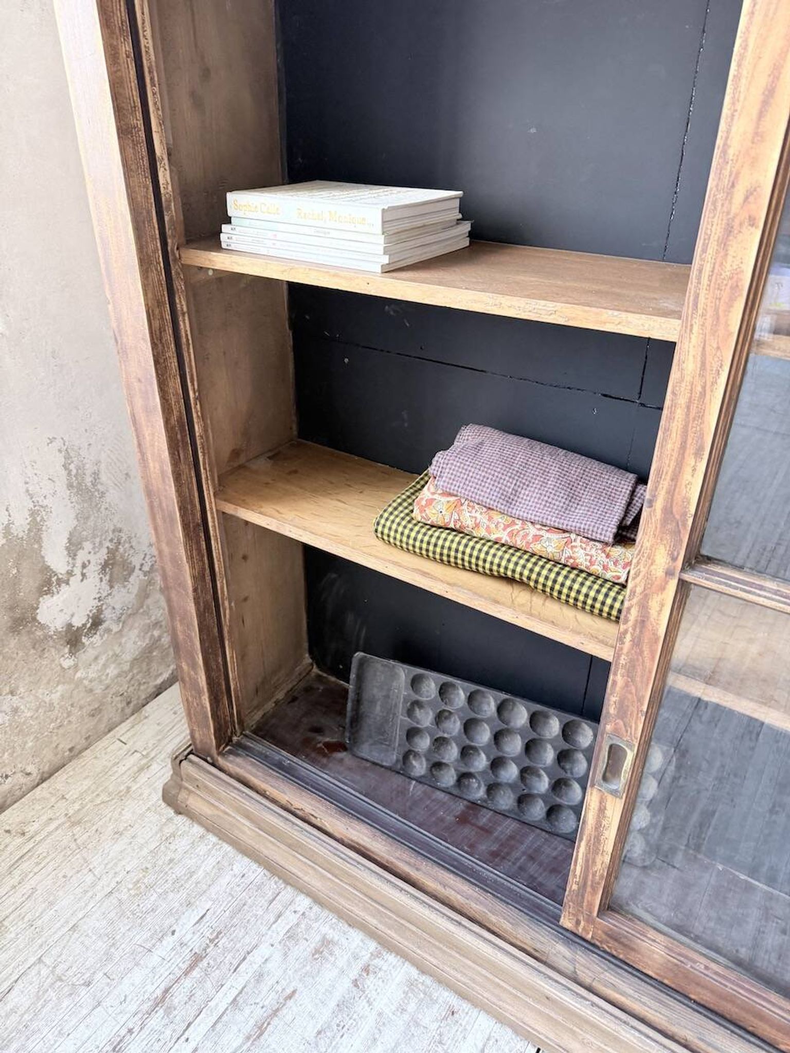 XXL industrial sideboard with glass doors
