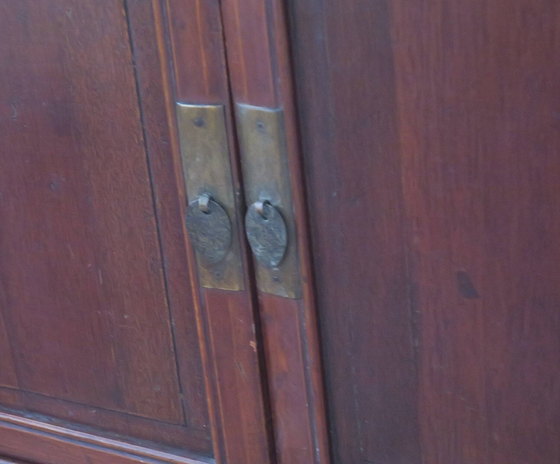 Antique Boho hand-made painted 2-door cabinet, 1910