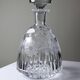 Antique cut and engraved crystal carafe with floral decoration, Bohemia, 19th-20th century.