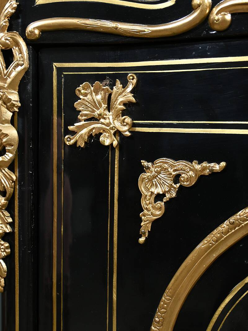 Support Furniture in Blackened Pear Wood, Napoleon III Period – Mid 19th Century