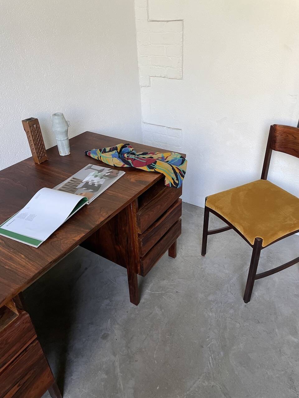 Desk and its Scandinavian rosewood chair