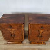 Art Decò Bedsides in Walnut