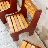 4 vintage Plywood chairs 80s