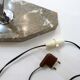 Office Art Deco lamp, chrome metal, & base marble, 1930 s