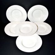 Wedgwood set of 6 pasta plates, Patrician garland, England