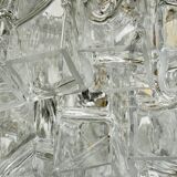 Doria Chandelier Mid-Century Frosted Glass, 1960s, Germany