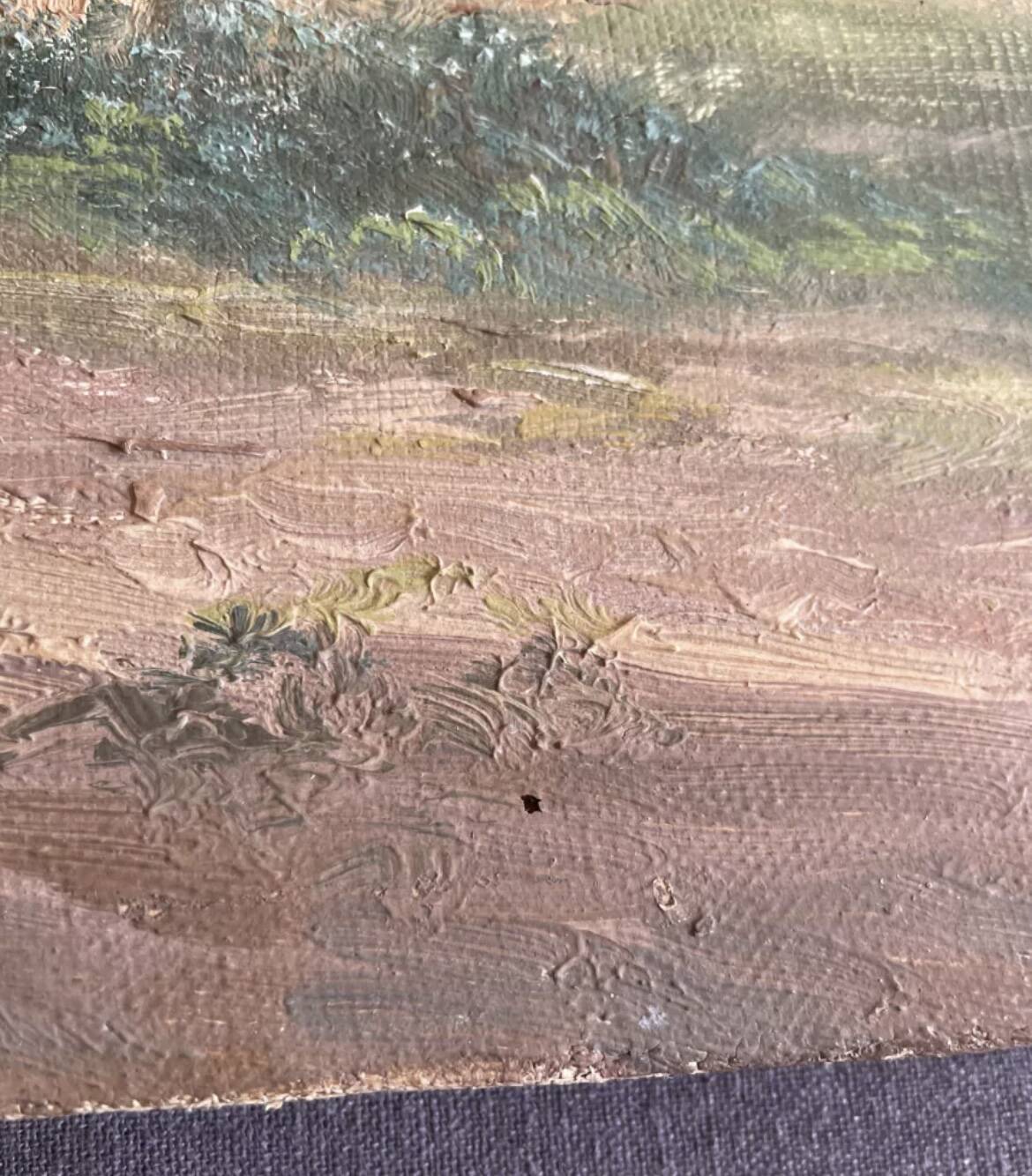 Oil on canvas Vendée landscape