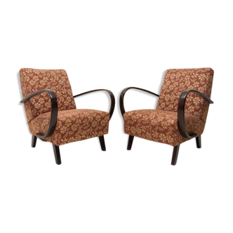 Pair of bentwood armchairs by Jindřich Halabala for UP Závody, 1950
