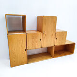 Set of Mid-Century Modular Wooden Cubes