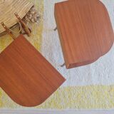 Pair of tripod bedside tables with compass feet