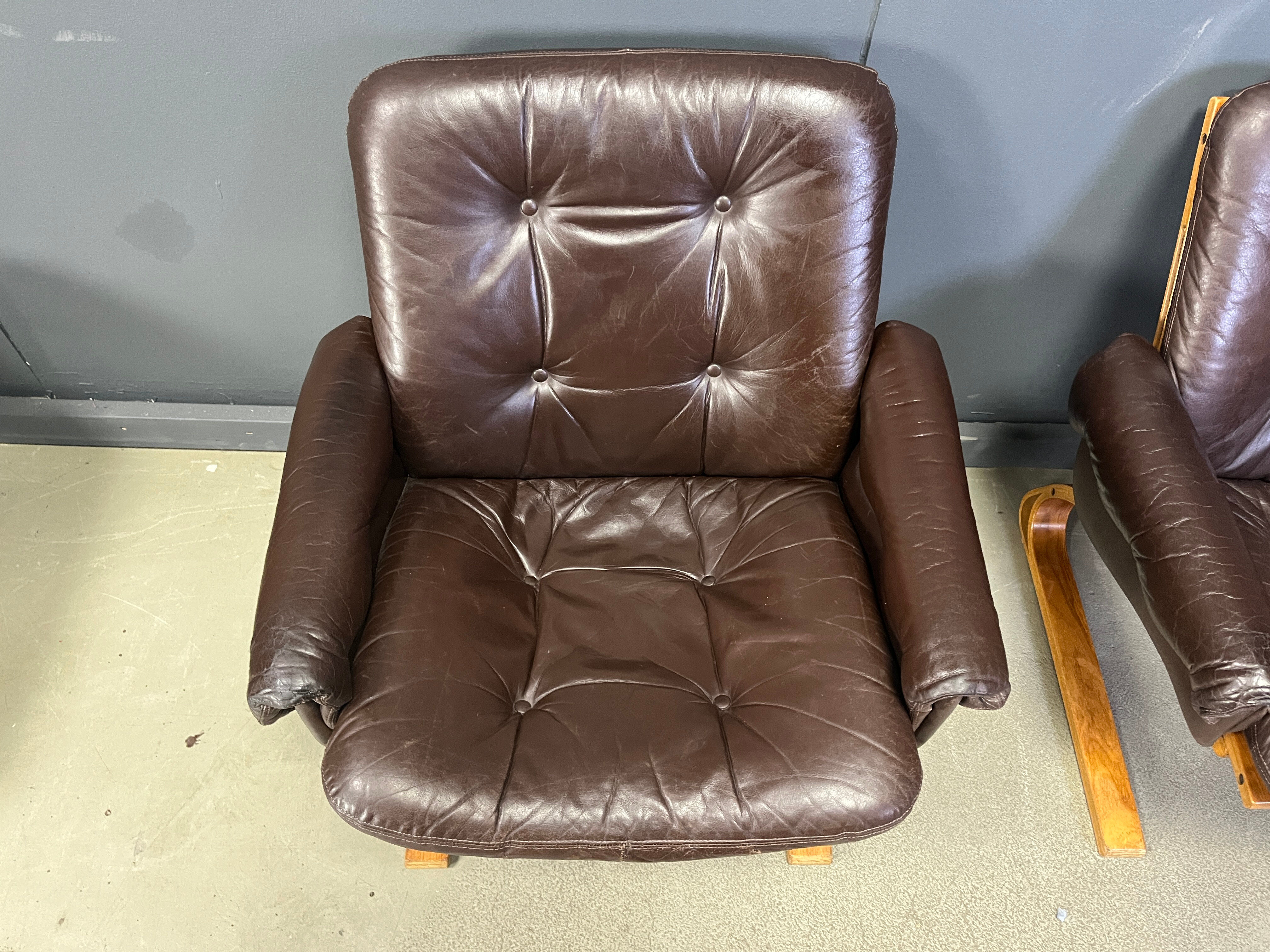 Elsa & Nordahl Solheim Kengu armchairs, set of 3 - 1960s