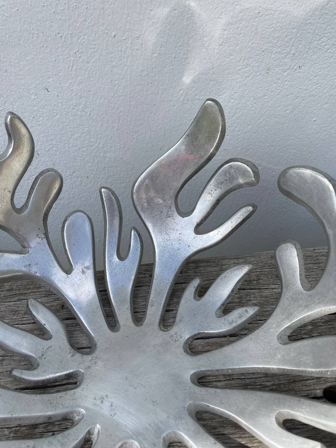 Designer metal fruit bowl