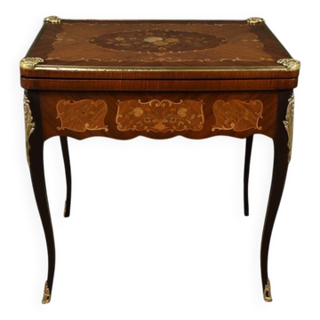 Table de Jeux en Acajou, style Transition Louis XV/Louis XVI – Fin XIXe