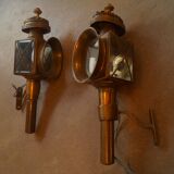 Pair of brass 1900 wall light