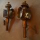 Pair of brass 1900 wall light