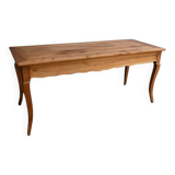 Farmhouse table in blond cherry, Louis XV style – 2nd part of the 19th century