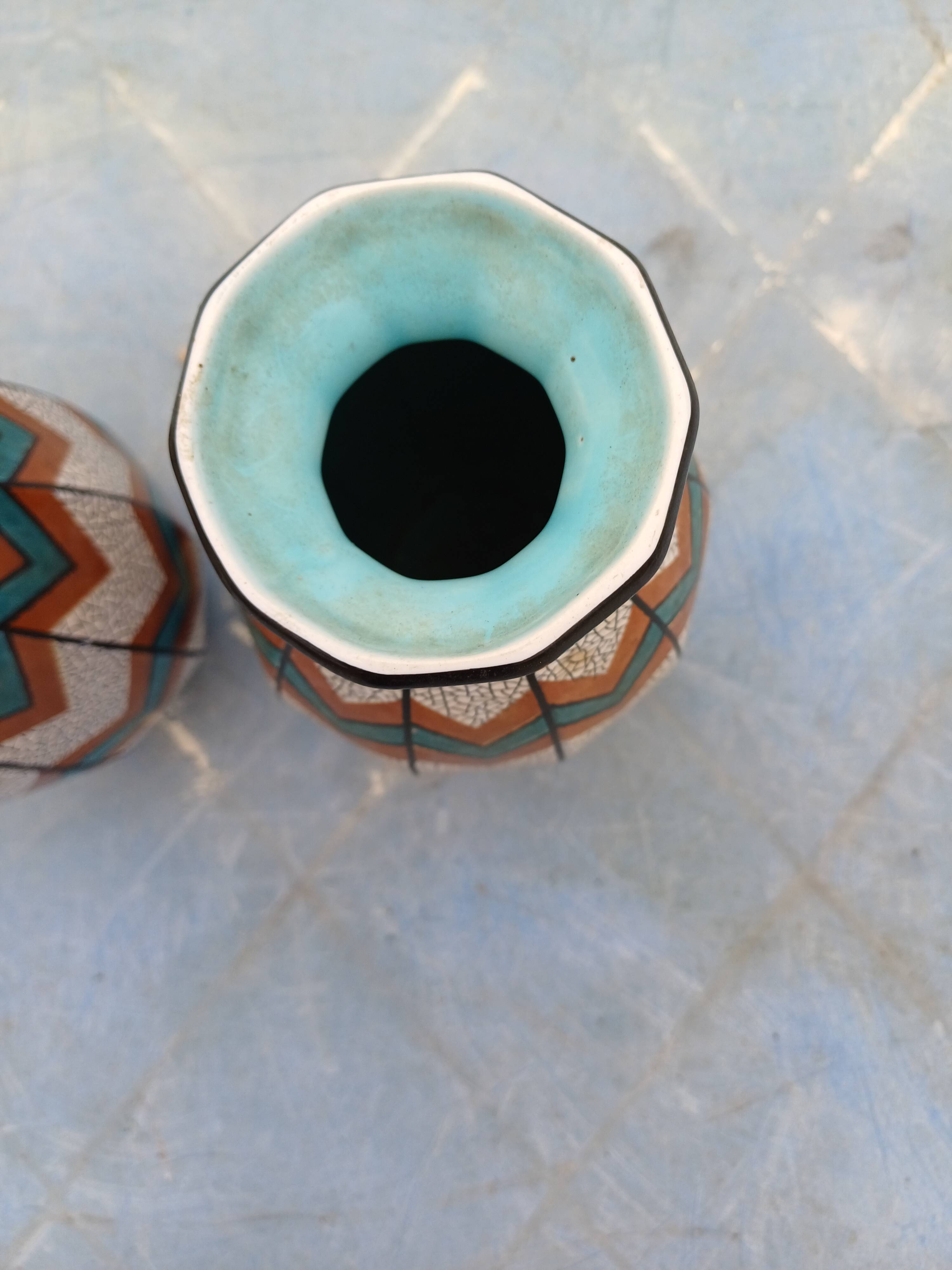 Paire de Vases Art Déco Sarreguemines