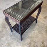 Moroccan carved wood table