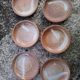 6 tasses et sous tasses à café en grès