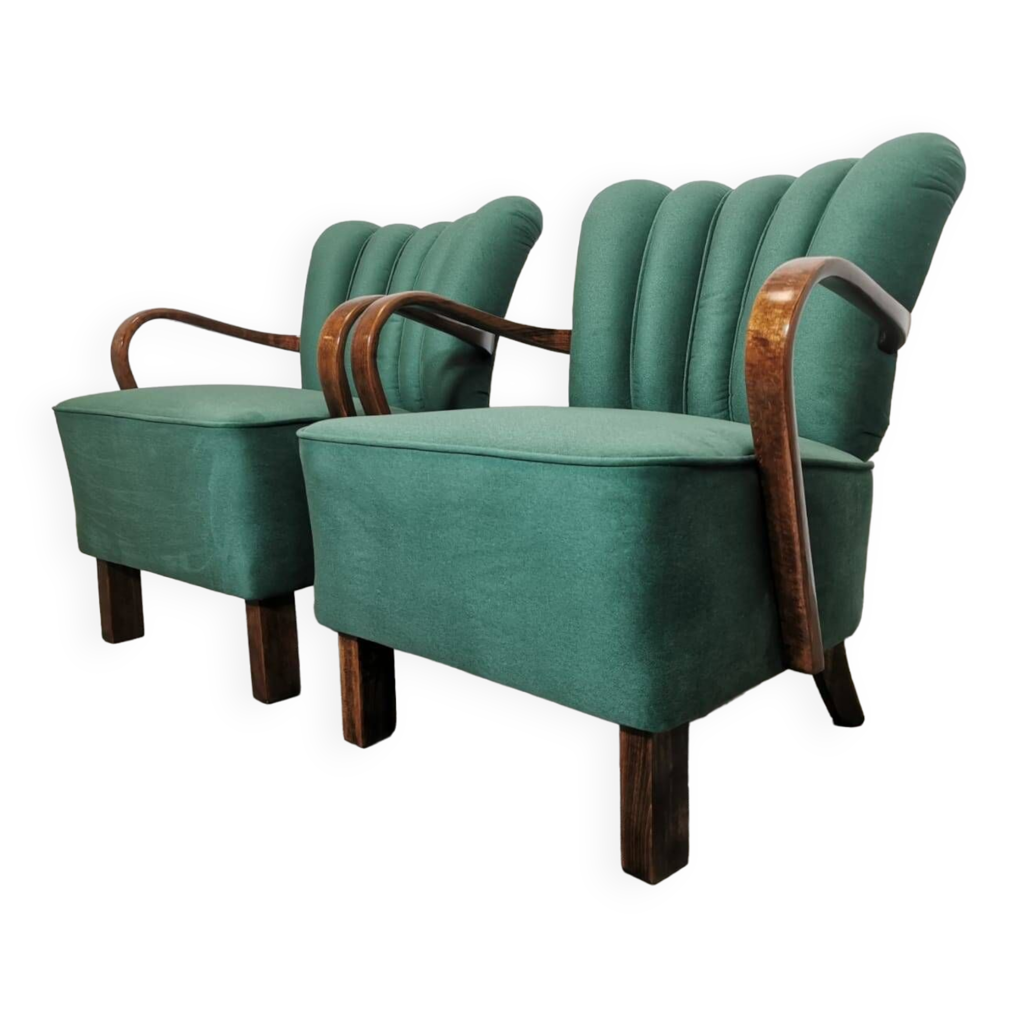 Fauteuils par Jindřich Halabala, 1950s, Set de 2