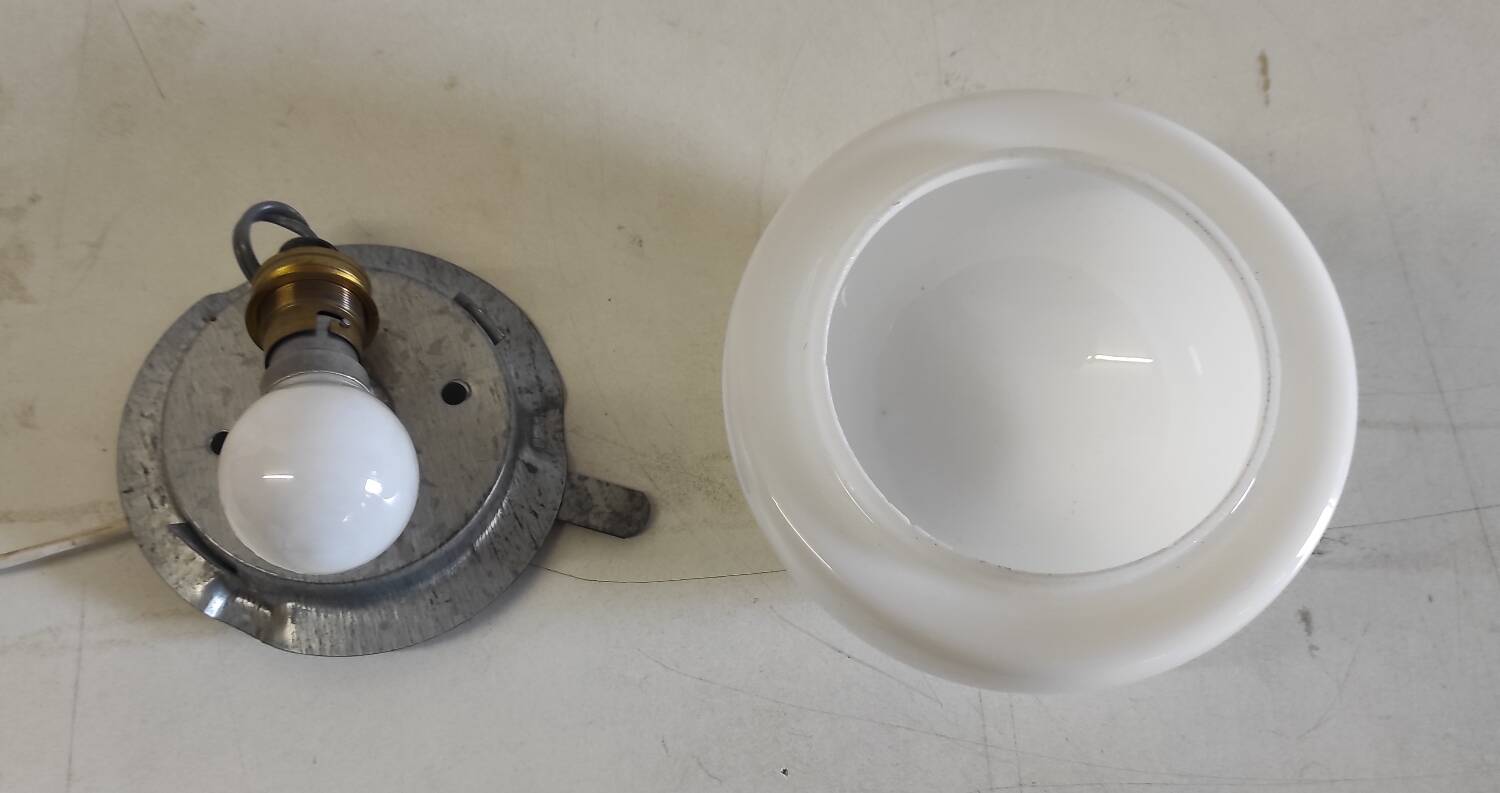 Opaline globe ceiling/wall light 15 cm - 50s/60s