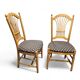 2 x rustic French country cottage side / dining chairs