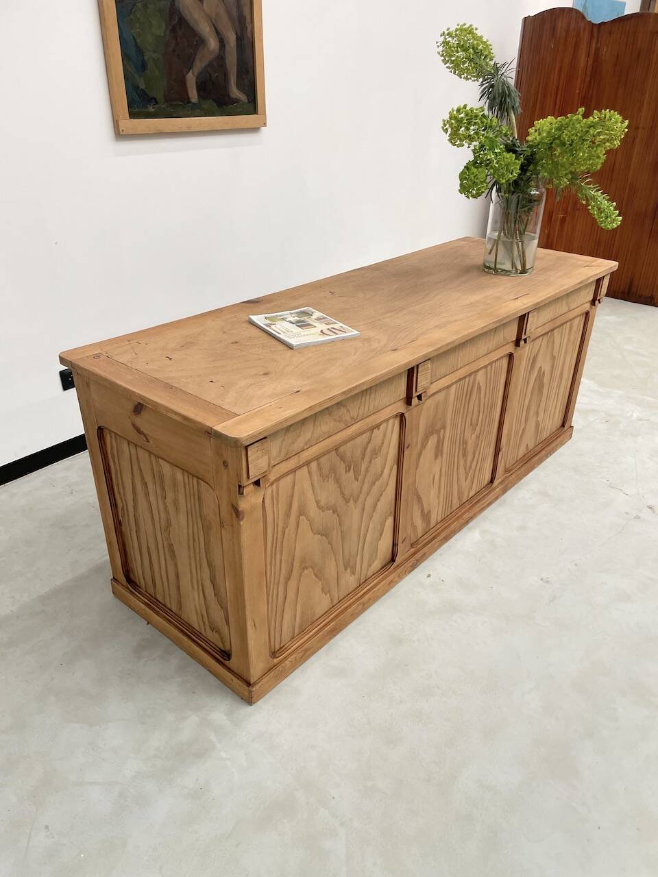 2m central island pine counter